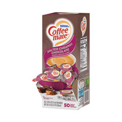 Nestle Liquid Coffee Creamer, Salted Caramel Chocolate, 0.38 Oz Mini Cups, 50/box