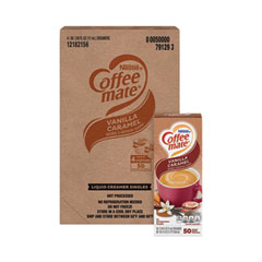 Nestle Liquid Coffee Creamer, Vanilla Caramel, 0.38 Oz Mini Cups, 50/box, 4 Boxes/carton, 200 Total/carton