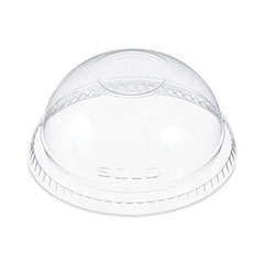 Dart Plastic Dome Lid, Fits 9 oz to 10 oz Foam Cups, Clear, 1,000/Carton
