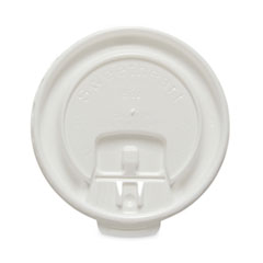 Dart Lift Back And Lock Tab Cup Lids For Foam Cups, Fits 8 Oz Cups, White, 2,000/carton