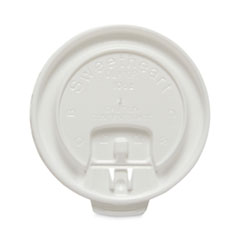 Dart Lift Back And Lock Tab Cup Lids For Foam Cups, Fits 10 Oz Trophy Cups, White, 2,000/carton