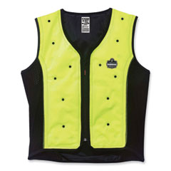 Ergodyne Corporation Chill-Its 6685 Premium Dry Evaporative Cooling Vest with Zipper, Nylon, Medium, Lime , Ships in 1-3 Business Days