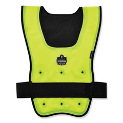 Ergodyne Corporation Chill-Its 6687 Economy Dry Evaporative Cooling Elastic Waist Vest, Nylon, Large/X-Large, Lime, Ships in 1-3 Business Days