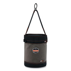 Ergodyne Corporation Arsenal 5960T Canvas Hoist Bucket and Top with D-Rings, 12.5 x 12.5 x 17, Gray, Ships in 1-3 Business Days
