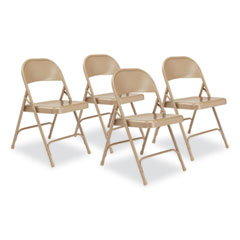 National Public Seating 50 Series All-Steel Folding Chair, Supports 500 lb, 16.75