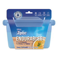 SC Johnson Endurables Resusable Silicone Container, 2 Cups, 4.4 x 3.6 x 6.7, Clear, 4/Carton