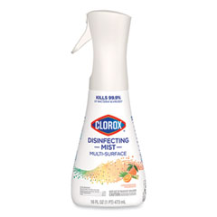 Clorox Disinfecting Mist, Lemongrass Mandarin, 16 oz, 6/Carton