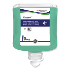 SC Johnson Estesol Hand, Hair and Body Cleaner Manual Cartridge, Rainforest Scent, 1 L Cartridge Refill, 6/Carton