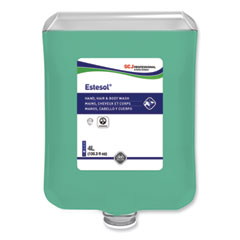 SC Johnson Estesol Hand, Hair and Body Cleaner Manual Cartridge, Rainforest Scent, 4 L Cartridge Refill, 4/Carton