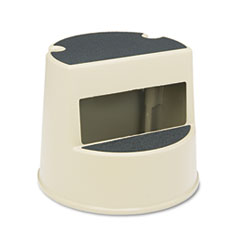 Rubbermaid Rolling Step Stool, Curved Design, 2-Step, Retracting Casters, 350 lb Capacity, 16