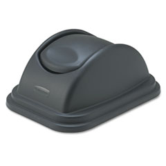 Rubbermaid Rectangular Free-Swinging Plastic Lids, Black