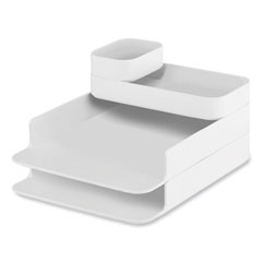 SAFCO Products Plastic Stacking Desktop Sorter Set, 4 Sections, 10