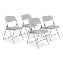 National Public Seating 800 Series Premium Plastic Folding Chair, Supports 500 lb, 18