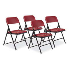 National Public Seating 800 Series Plastic Folding Chair, Supports 500 lb, 18