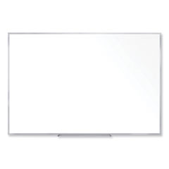 Ghent Manufacturing, Inc. Non-Magnetic Whiteboard with Aluminum Frame, 72.63 x 48.47, White Surface, Satin Aluminum Frame, Ships in 7-10 Business Days