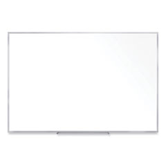 Ghent Manufacturing, Inc. Non-Magnetic Whiteboard with Aluminum Frame, 96.63 x 48.47, White Surface, Satin Aluminum Frame, Ships in 7-10 Business Days