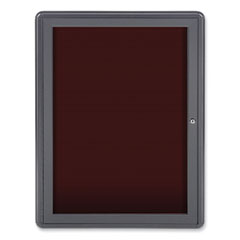 Ghent Manufacturing, Inc. Enclosed Letterboard, 24.13 x 33.75, Gray Powder-Coated Aluminum Frame, Ships in 7-10 Business Days