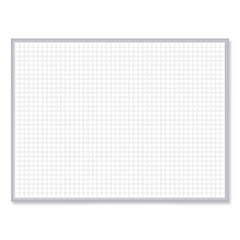 Ghent Manufacturing, Inc. Magnetic Porcelain Whiteboard with Satin Aluminum Frame, 36.5 x 60.5, White Surface, Ships in 7-10 Business Days