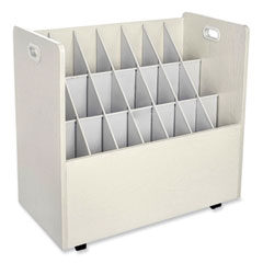 SAFCO Products Mobile Roll File, 21 Compartments, 30.25w x 15.75d x 29.25h, Tan, Ships in 1-3 Business Days