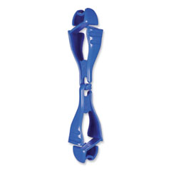 Ergodyne Corporation Squids 3400 Dual Clip Glove Clip Holder, 1 x 1 x 6.5, Acetal Copolymer, Blue, Ships in 1-3 Business Days