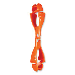 Ergodyne Corporation Squids 3400 Dual Clip Glove Clip Holder, 1 x 1 x 6.5, Acetal Copolymer, Orange, Ships in 1-3 Business Days