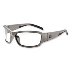 Ergodyne Corporation Skullerz Thor Safety Glasses, Matte Gray Nylon Impact Frame, Clear Polycarbonate Lens, Ships in 1-3 Business Days