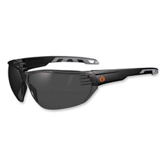 Ergodyne Corporation Skullerz Vali Frameless Safety Glasses, Matte Black Nylon Impact Frame, Smoke Polycarbonate Lens, Ships in 1-3 Business Days