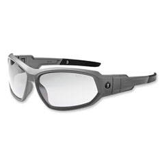 Ergodyne Corporation Skullerz Loki Safety Glasses/Goggles, Matte Gray Nylon Impact Frame, Clear Polycarbonate Lens, Ships in 1-3 Business Days