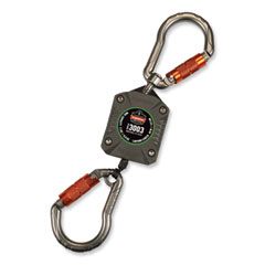 Ergodyne Corporation Squids 3003 Retractable Lanyard with Two Carabiners, 2 lb Max Working Capacity, 8