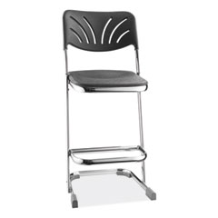 National Public Seating 6600 Series Elephant Z-Stool With Backrest, Supports 500 lb, 24