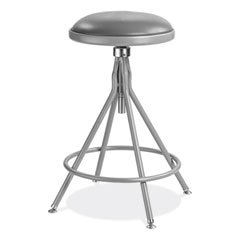 National Public Seating 6500 Series Height Adjustable Heavy Duty Padded Swivel Stool, Supports 500lb, 24