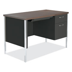 Alera Single Pedestal Steel Desk, 45.25