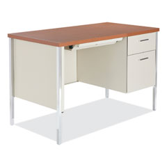 Alera Single Pedestal Steel Desk, 45.25