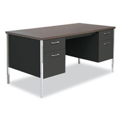 Alera Double Pedestal Steel Desk, 60