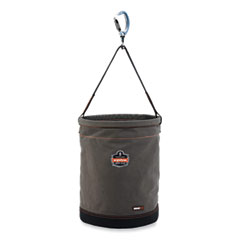 Ergodyne Corporation Arsenal 5945 Extra-Large Swiveling Carabiner Canvas Hoist Bucket, 150 lb, Gray, Ships in 1-3 Business Days