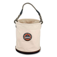 Ergodyne Corporation Arsenal 5733 Large Plastic Bottom Canvas Hoist Bucket, 100 lb, White, Ships in 1-3 Business Days