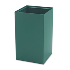 SAFCO Products Public Square Recycling Receptacles, Plastic Recycling, 25 gal, Steel, Green, Ships in 1-3 Business Days