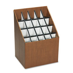 SAFCO Products Corrugated Roll Files, 20 Compartments, 15w X 12d X 22h, Woodgrain