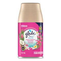 SC Johnson Automatic Air Freshener, Exotic Tropical Blossoms, 6.2 oz, 4/Carton