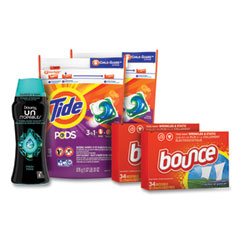Procter & Gamble Better Together Laundry Care Bundle, (2) Bags Tide Pods, (2) Boxes Bounce Dryer Sheets, (1) Bottle Downy Unstopables