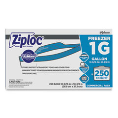 SC Johnson Double Zipper Freezer Bags, 1 Gal, 2.7 Mil, 10.56