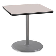 National Public Seating Cafe Table, 36w x 36d x 36h, Square Top/Round Base, Gray Nebula Top, Gray Base, Ships in 7-10 Business Days