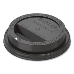 Dart Traveler Cappuccino Style Dome Lid, Fits 10 oz Cups, Black, 1,000/Carton