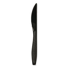 Dart Impress Heavyweight Full-Length Polystyrene Cutlery, Knife, Black, 1,000/Carton