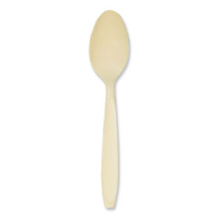 Dart Impress Heavyweight Full-Length Polystyrene Cutlery, Teaspoon, Champagne, 1,000/Carton