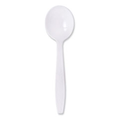 Dart Guildware Extra Heavyweight Plastic Cutlery, Soup Spoons, White, 1,000/Carton