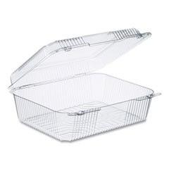 Dart StayLock Clear Hinged Lid Containers, 10.5 x 8.6 x 3.8, Plastic, 200/Carton