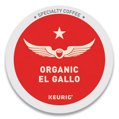 Keurig El Gallo Organic Coffee K-Cups, Light Roast, 20/Box