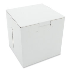 Southern Champion Tray White One-Piece Non-Window Bakery Boxes, 4.5 x 4.5 x 4.5, White, Paper, 200/Carton