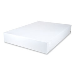 Southern Champion Tray White Two-Piece Non-Window Bakery Boxes, 28 x 20 x 4, White, Paper, 50/Carton